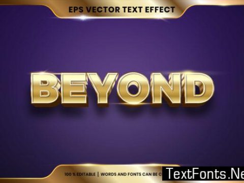 Text Effect in 3D Beyond Words