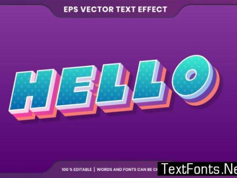 Text Effect in 3D Colorful Gradient