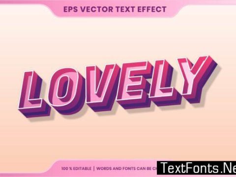 Text Effect in 3D Gradient Pastel Color