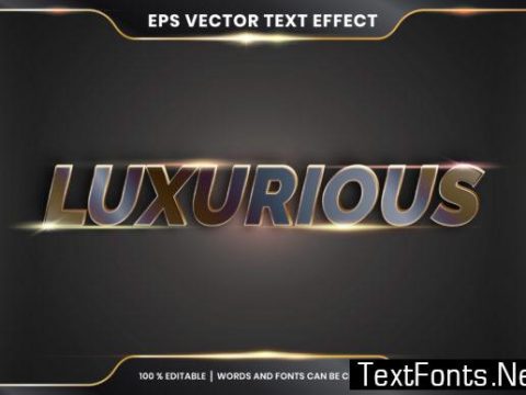 Text Effect in 3D Luxurious Words