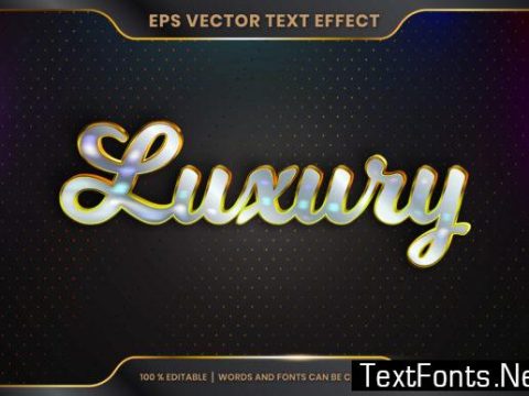 Text Effect in 3D Luxury Words