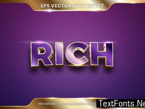 Text Effect in 3D Rich Words