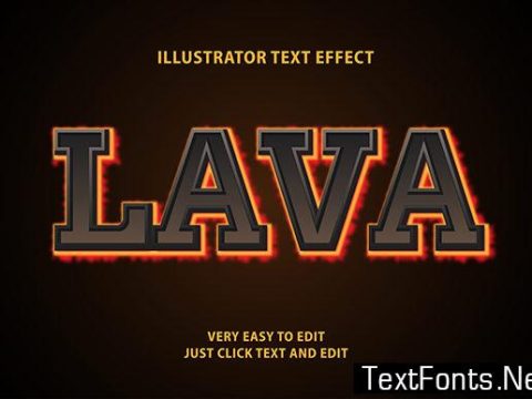 Text Effect - Lava Style Effect