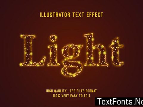 Text Effect - Light Particles Luxury