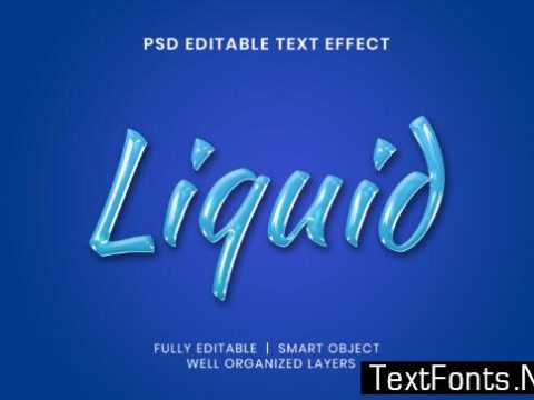 Text Effect - Liquid Text Style