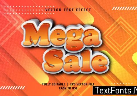 Text Effect - Mega Sale Text Style