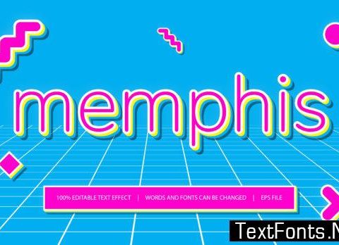 Text Effect - Memphis Style