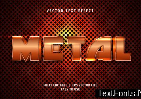 Text Effect - Metal Text Style Graphic