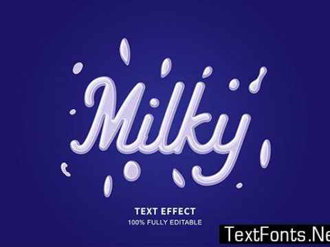 Text Effect - Milk Style Lettering