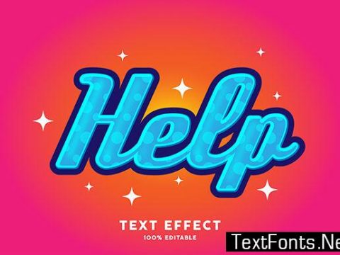 Text Effect - Modern Sticker Font Style