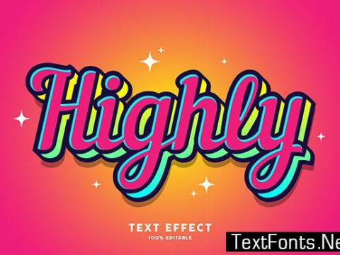 Text Effect - Modern Sticker Text