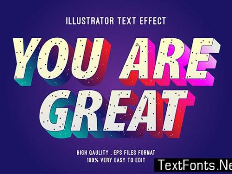 Text Effect - Modern Style Gradient Text