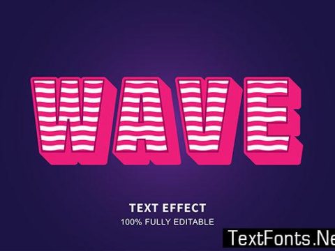 Text Effect - Modern Style with Wavy