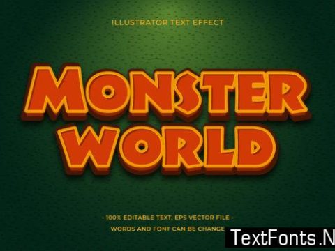 Text Effect - Monster World