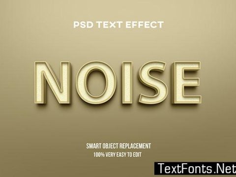 Text Effect - Noise Bright Text 3d