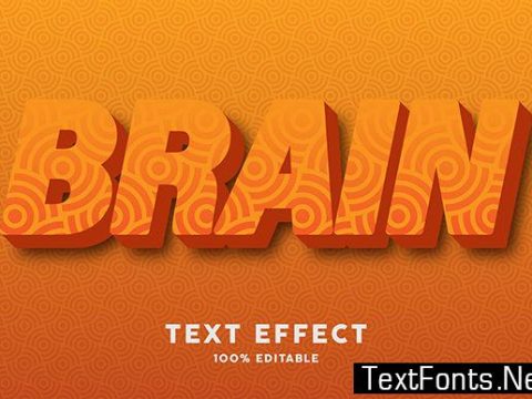 Text Effect - Orange Color with Texture