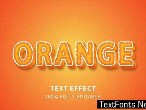 Text Effect - Orange Juice Fresh Style