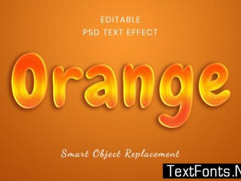 Text Effect - Orange Text Style