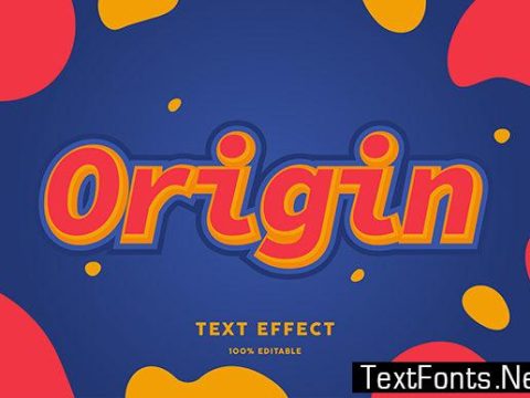 Text Effect - Origin Modern Bubble