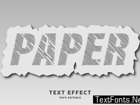 Text Effect - Paper Torn Scribble