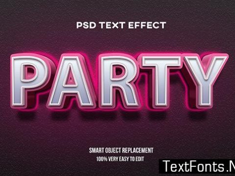 Text Effect - Party Futuristic Style