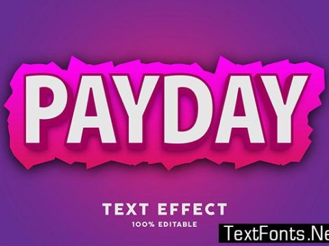 Text Effect - Payday Red Modern