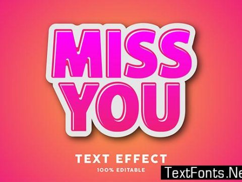 Text Effect - Pink Cute Modern Sticker