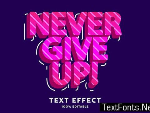 Text Effect - Pink Modern Style