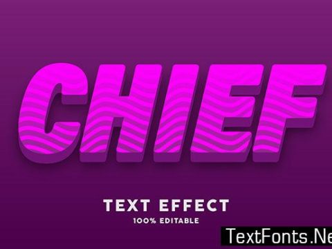 Text Effect - Pink with Wavy Lines