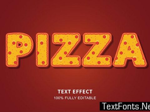 Text Effect - Pizza Style Text