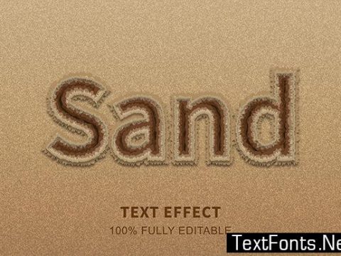 Text Effect - Realistic Sand Text