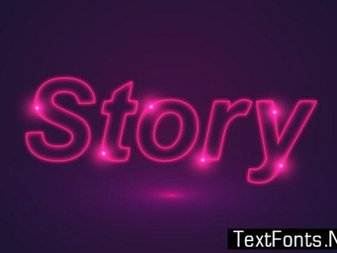 Text Effect - Red Neon Glow Outline