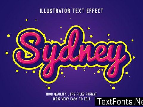 Text Effect - Red Sticker Modern Text