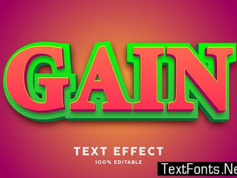 Text Effect - Red Strong Bold Cartoon