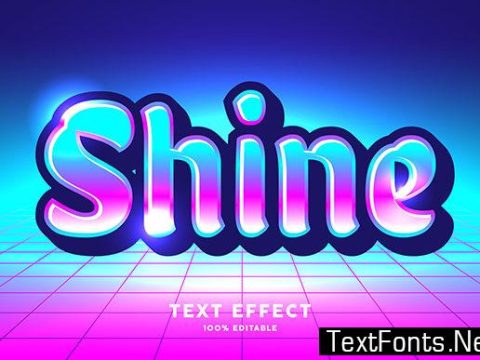 Text Effect - Retro Modern Shine