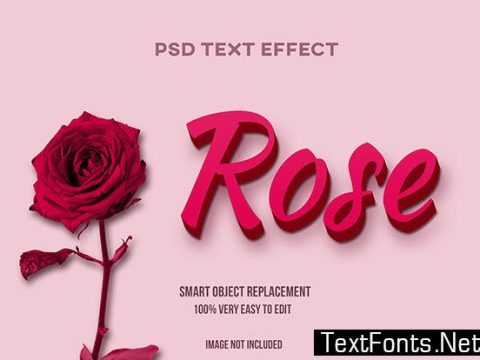 Text Effect - Rose Style Effect