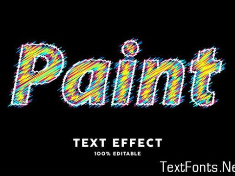 Text Effect - Scribble Paint Effect