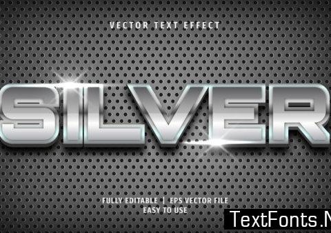 Text Effect - Silver Text Style