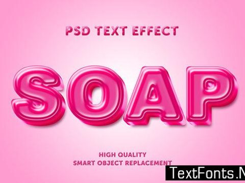 Text Effect - Soap Glossy Style