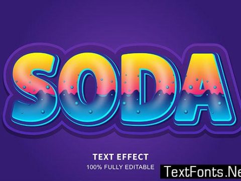 Text Effect - Soda Water Bubble