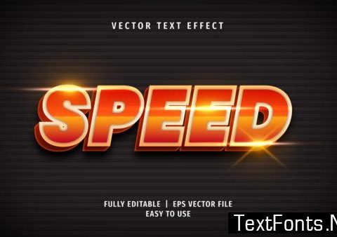 Text Effect - Speed Text Style