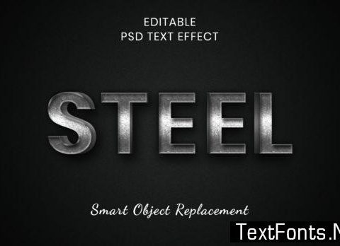 Text Effect - Steel Text Style