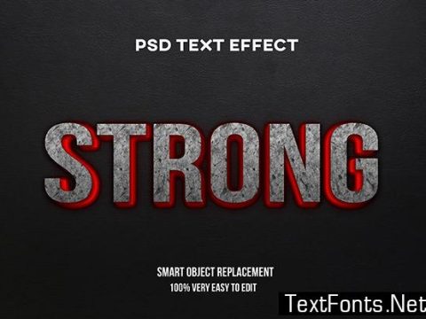 Text Effect - Strong Rock Style Text