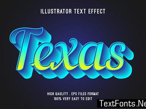 Text Effect - Texas Text Style Effect