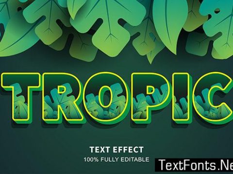 Text Effect - Tropic Bold Text Style