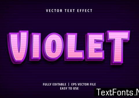 Text Effect - Violet Text Style