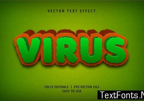 Text Effect - Virus Text Style Graphic