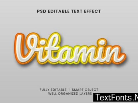 Text Effect - Vitamin Text Style