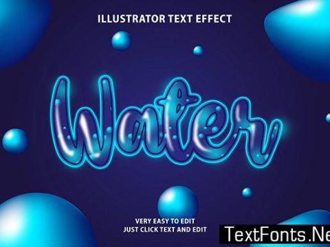 Text Effect - Water Liquid Text