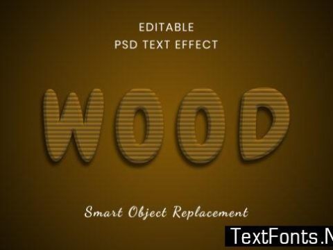 Text Effect - Wood Text Style